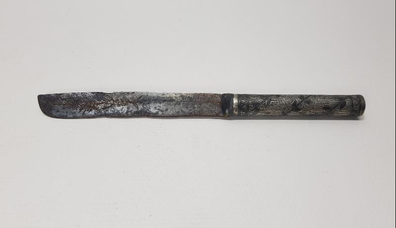 OSMANLI DÖNEMİ 1320 TARİHLİ VE GÜMÜŞ SAPLI ÇOK NADİR BABAKALE BIÇAĞI