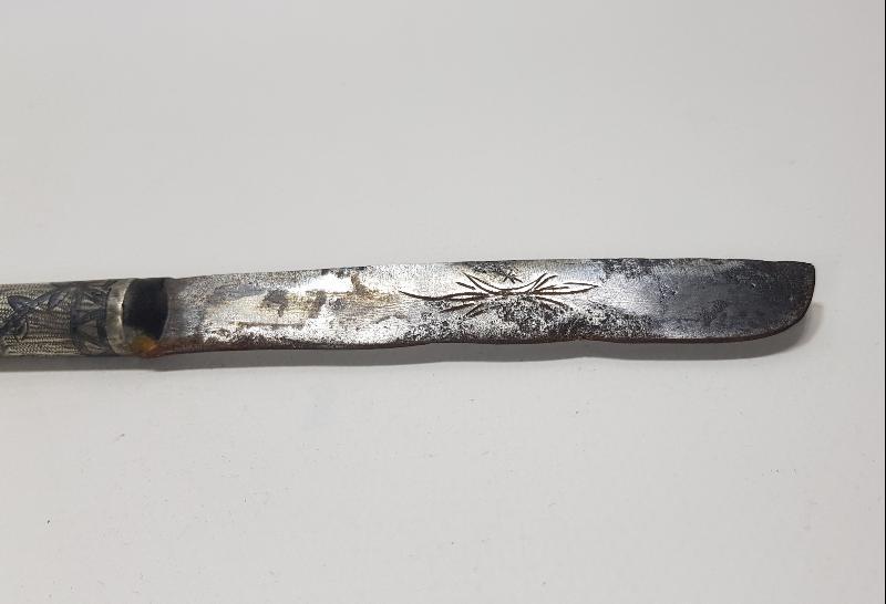 OSMANLI DÖNEMİ 1320 TARİHLİ VE GÜMÜŞ SAPLI ÇOK NADİR BABAKALE BIÇAĞI