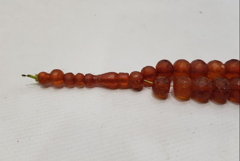 OSMANLI DÖNEMİ ÇOK NADİR FASETA KESİM DAMLA KEHRİBAR TESPİH