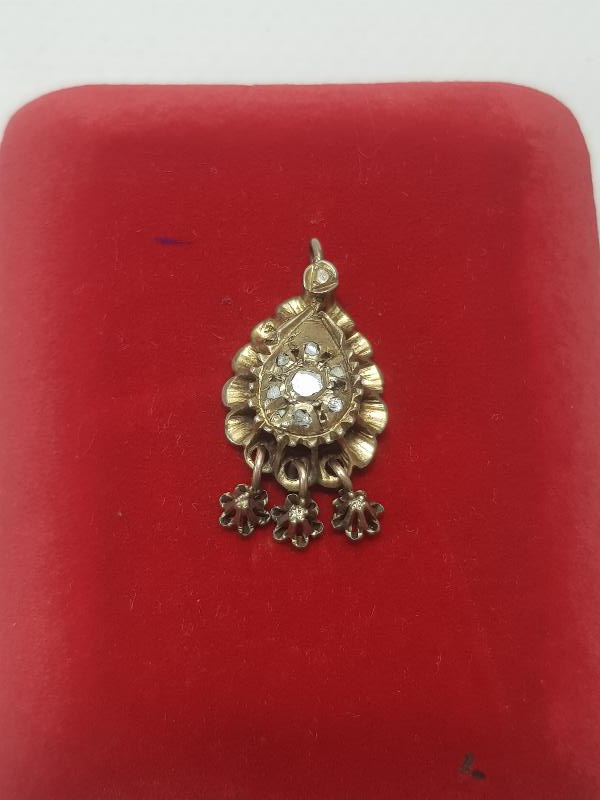 OSMANLI DÖNEMİ DUT MODEL ELMAS KOLYE UCU