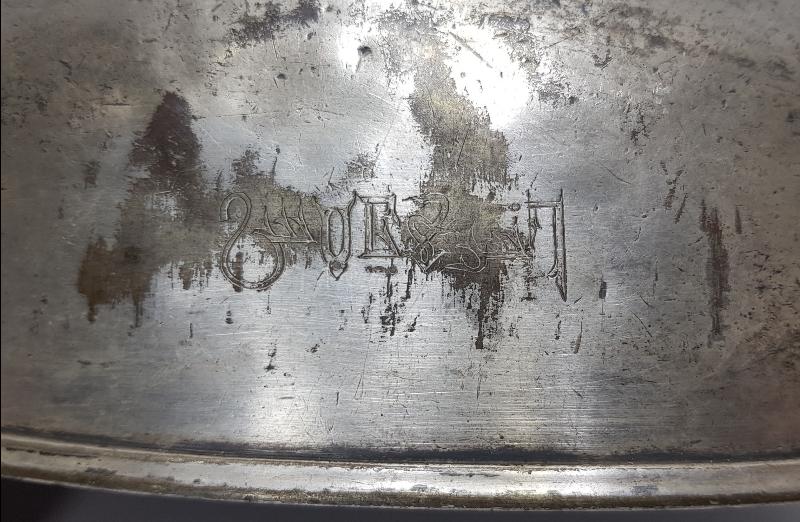 OSMANLICA ANKARA PALAS YAZILI ÇOK NADİR SERVİS TENCERESİ KAPAĞI