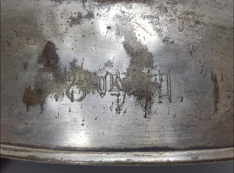 OSMANLICA ANKARA PALAS YAZILI ÇOK NADİR SERVİS TENCERESİ KAPAĞI