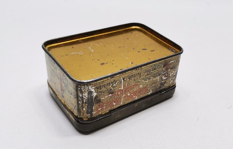 OSMANLICA YAZILI ÇOK NADİR NEZİH ALBAYRAK TENEKE ÇAY KUTUSU