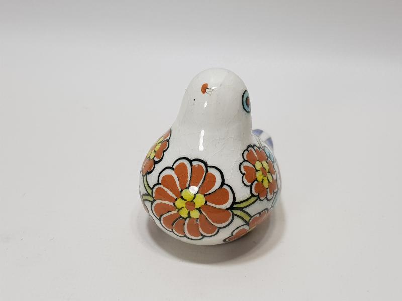 SITKI OLÇAR İMZALI KÜTAHYA SERAMİK KUŞ BİBLOSU