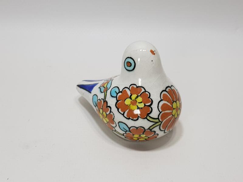 SITKI OLÇAR İMZALI KÜTAHYA SERAMİK KUŞ BİBLOSU