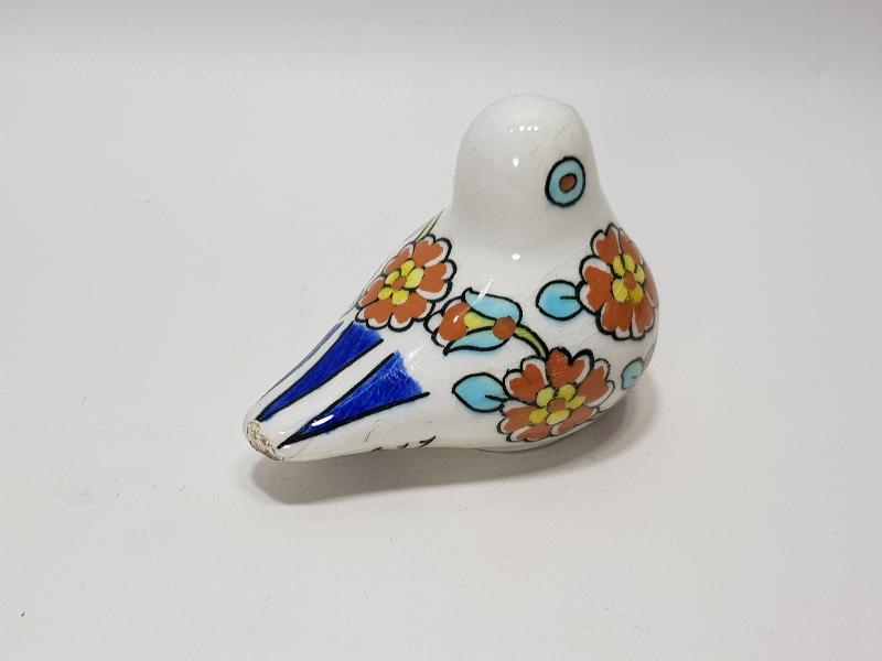 SITKI OLÇAR İMZALI KÜTAHYA SERAMİK KUŞ BİBLOSU