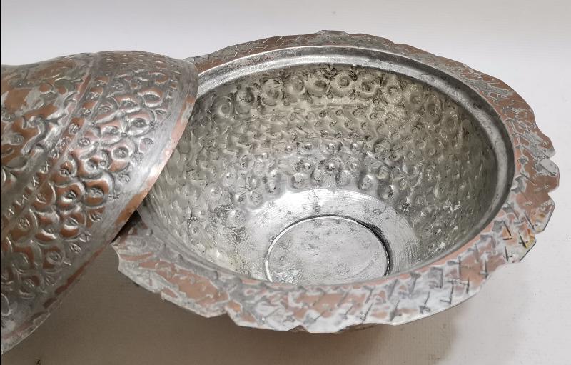 ANTİKA KAPAKLI BAKIR KASE