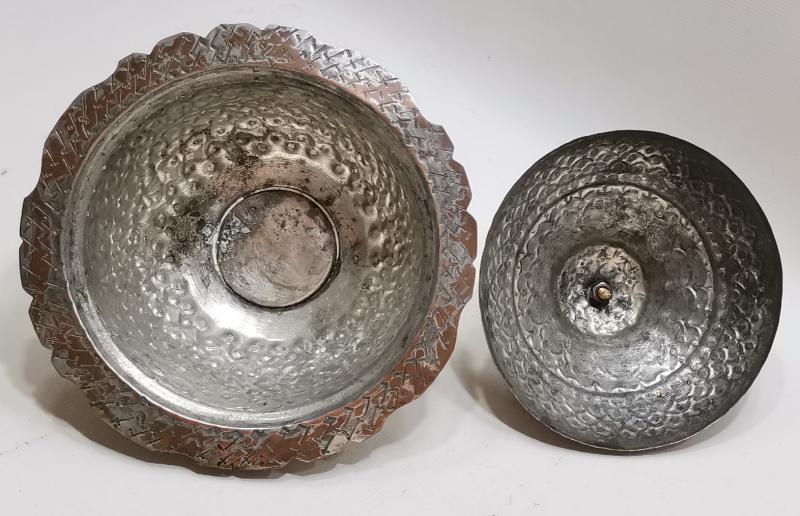 ANTİKA KAPAKLI BAKIR KASE