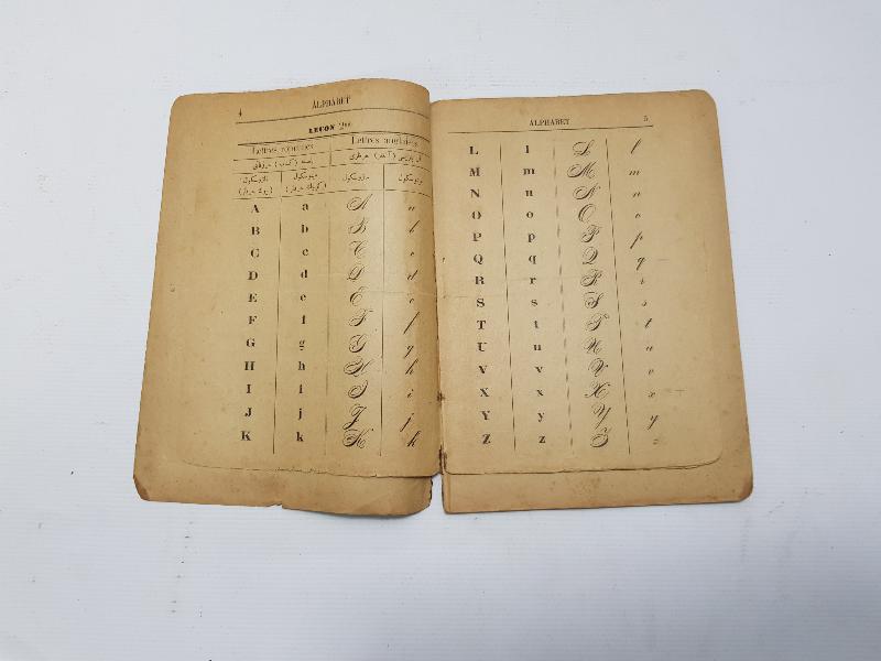 ÇOK NADİR OSMANLICA FRANSIZCA ÖĞRENİM KİTABI: ALPHABET