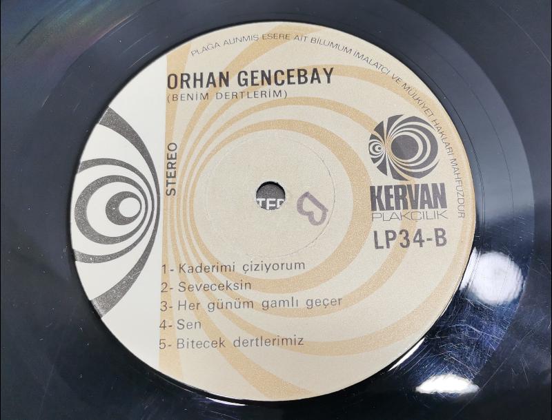ORHAN GENCEBAY BENİM DERTLERİM 33 DEVİR LP PLAK