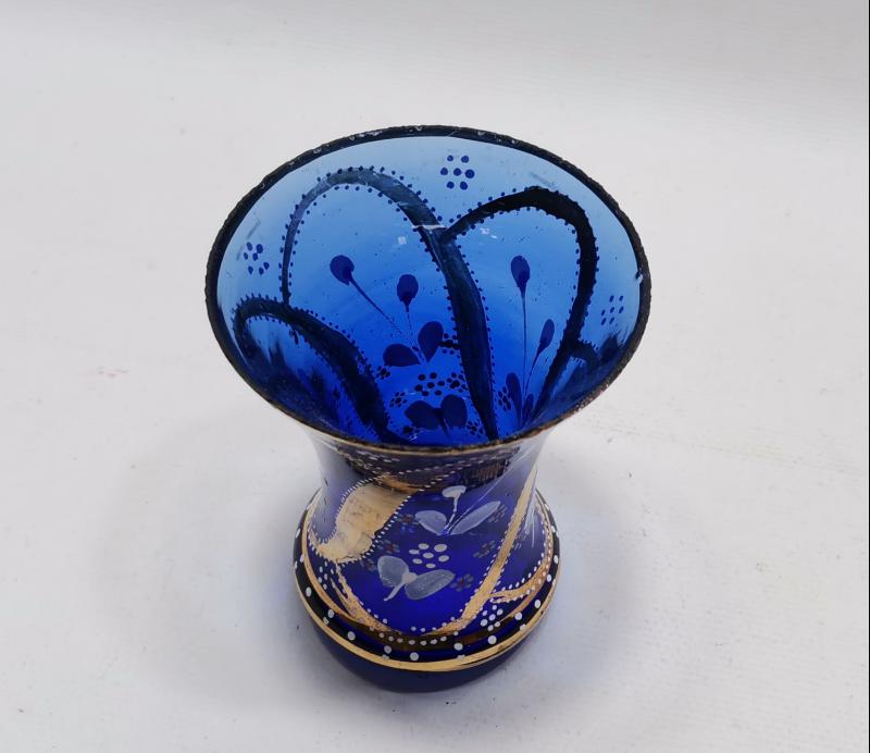 OSMANLI DÖNEMİ MİNELİ VE ALTIN YALDIZLI NADİR FORMDA KAŞIKLIK