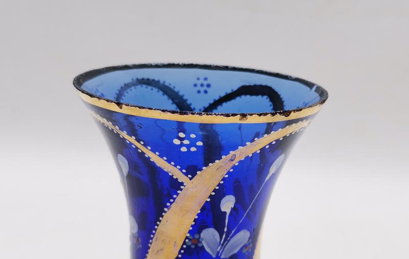 OSMANLI DÖNEMİ MİNELİ VE ALTIN YALDIZLI NADİR FORMDA KAŞIKLIK