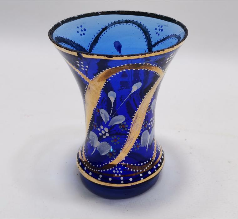 OSMANLI DÖNEMİ MİNELİ VE ALTIN YALDIZLI NADİR FORMDA KAŞIKLIK