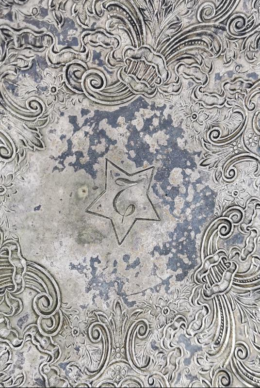 OSMANLICA İNİSİYALLİ GÜMÜŞ KAPLAMA BÜYÜK BOY ŞEKERLİK