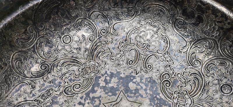 OSMANLICA İNİSİYALLİ GÜMÜŞ KAPLAMA BÜYÜK BOY ŞEKERLİK