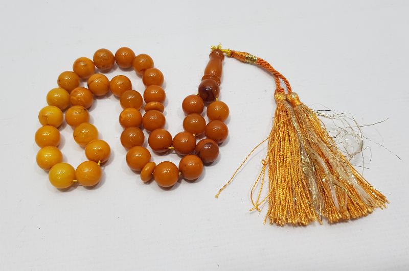 ANTİKA DAMLA KEHRİBAR TESPİH