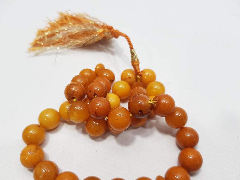 ANTİKA DAMLA KEHRİBAR TESPİH