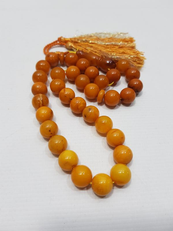 ANTİKA DAMLA KEHRİBAR TESPİH