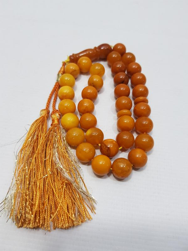 ANTİKA DAMLA KEHRİBAR TESPİH