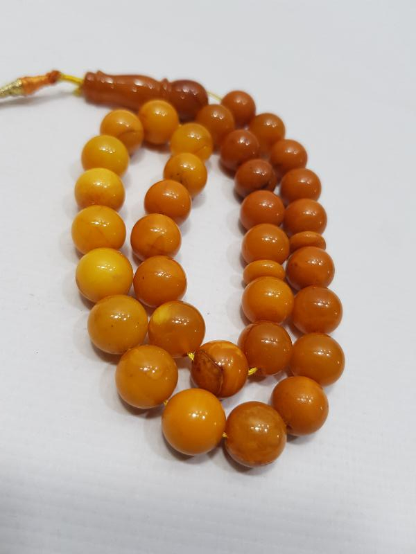 ANTİKA DAMLA KEHRİBAR TESPİH