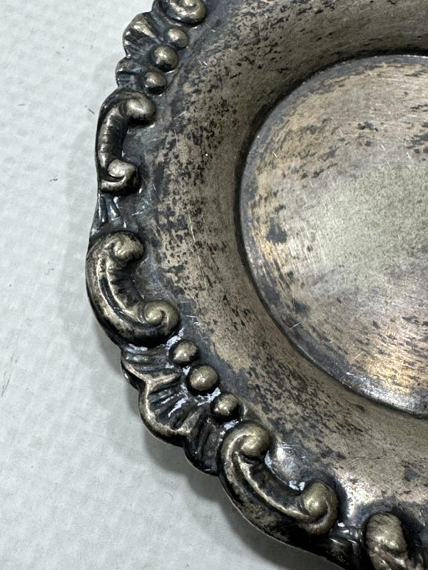 ANTİKA GÜMÜŞ ÇAY TABAĞI 