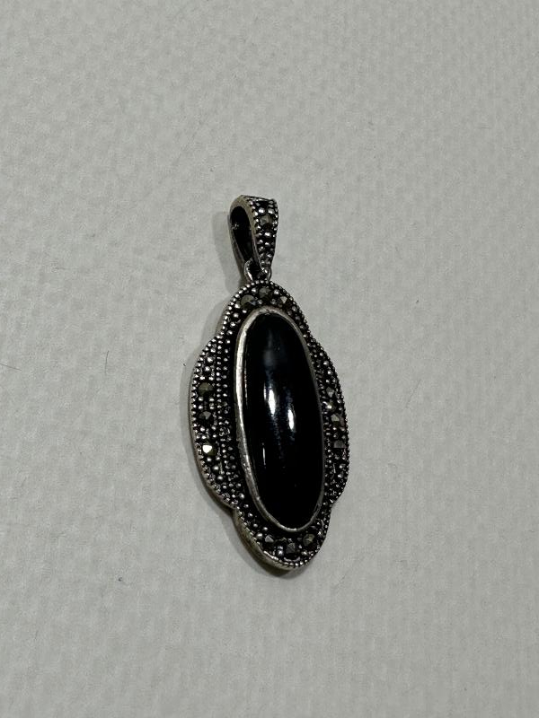 OLTU TAŞLI GÜMÜŞ KOLYE UCU