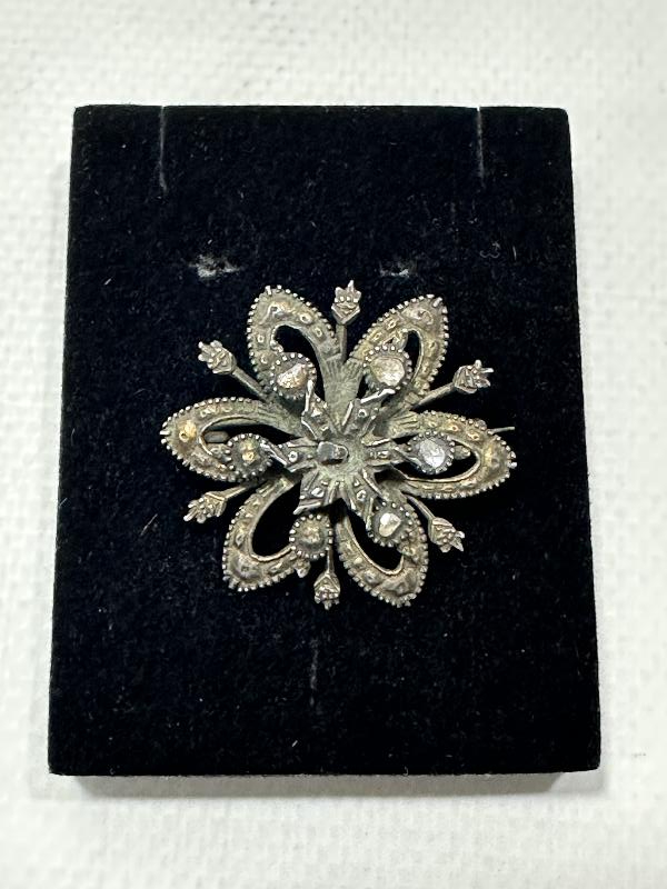 OSMANLI DÖNEMİ ÇİÇEK FORMLU ELMAS BROŞ