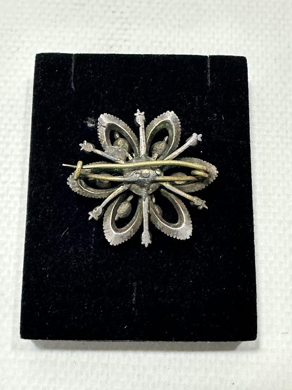 OSMANLI DÖNEMİ ÇİÇEK FORMLU ELMAS BROŞ