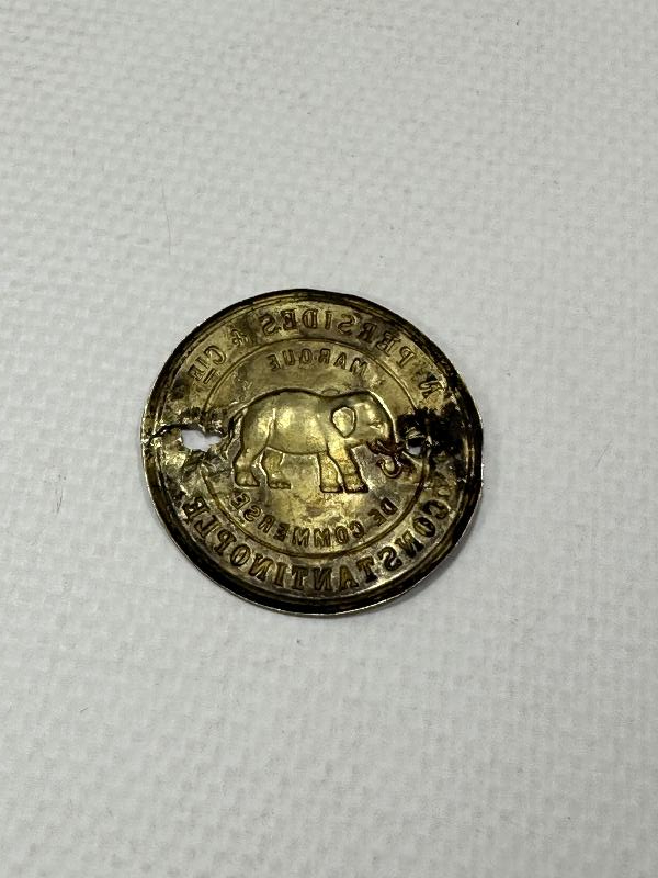 OSMANLI DÖNEMİ CONSTANTINOPLE YAZILI METAL PLAKA