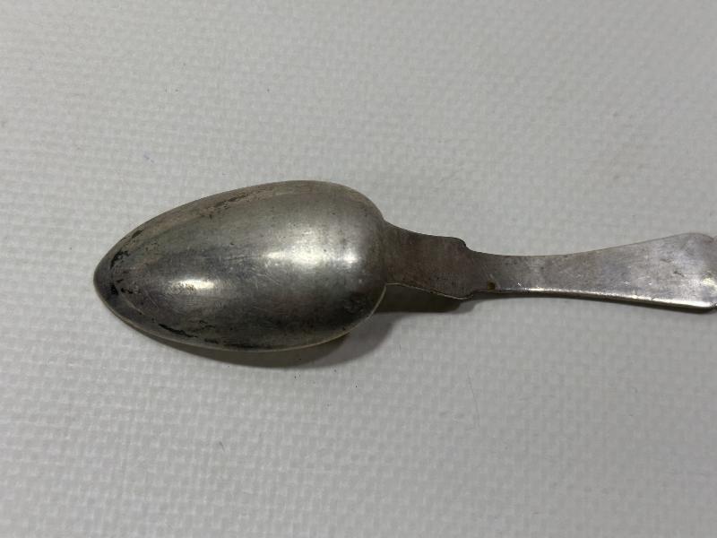 thumbOSMANLI DÖNEMİ İZMİR İŞİ RUMCA YAZILI GÜMÜŞ TATLI KAŞIĞI