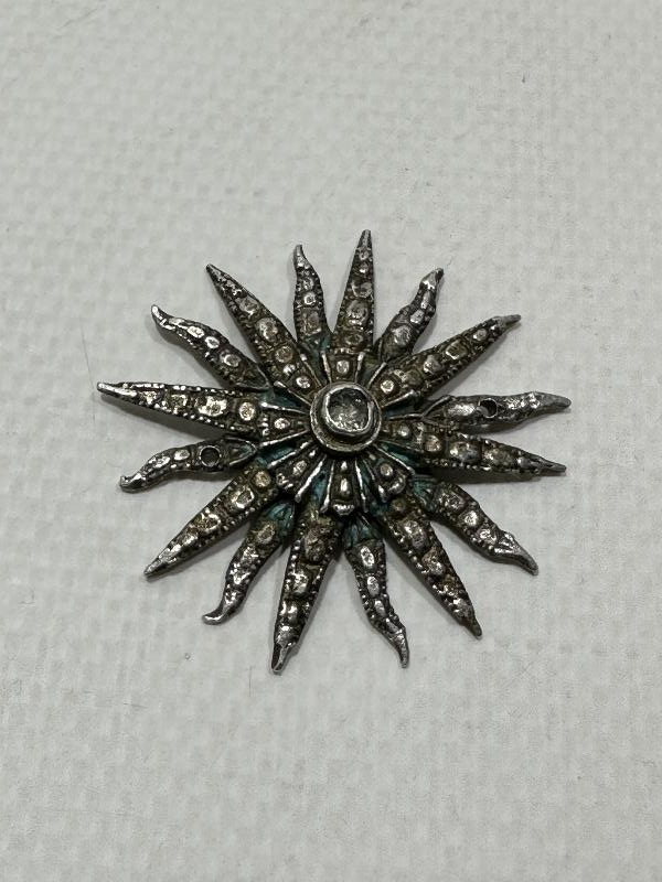 OSMANLI DÖNEMİ YILDIZ FORMLU NADİR GÜMÜŞ BROŞ