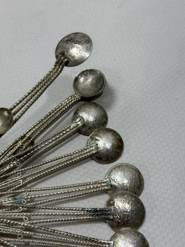 TELKARİ GÜMÜŞ ÇAY KAŞIĞI SETİ