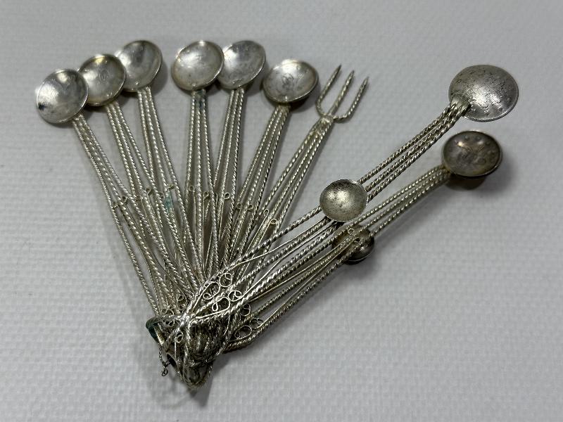 TELKARİ GÜMÜŞ ÇAY KAŞIĞI SETİ