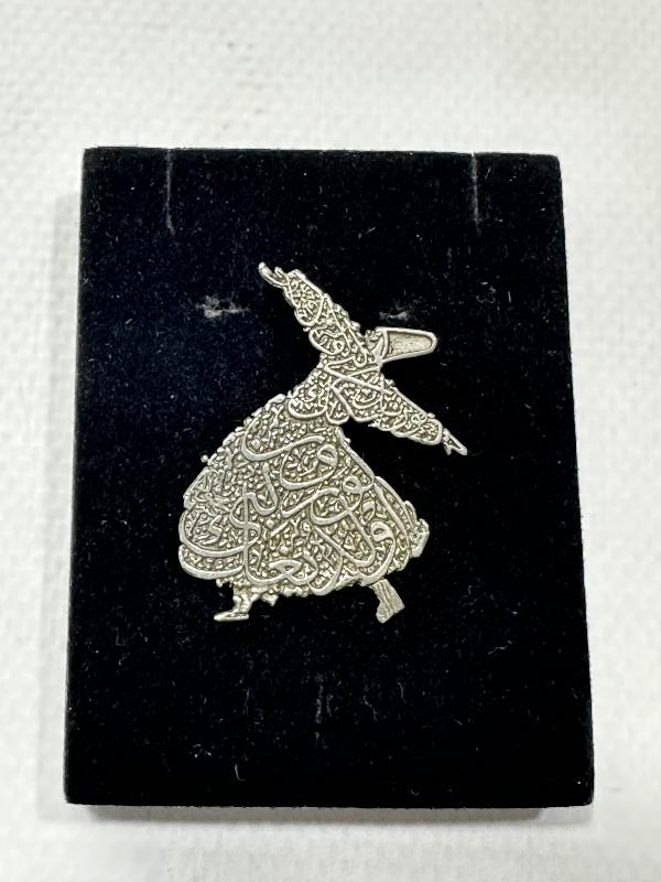 ÜZERİ OSMANLICA YAZILI MEVLEVİ FİGÜRLÜ KOLYE UCU