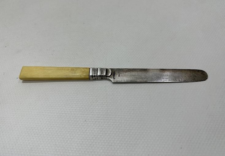 ANTİKA FİL DİŞİ SAPLI GÜMÜŞ MEYVE BIÇAĞI