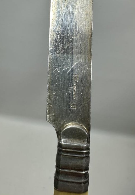 ANTİKA FİL DİŞİ SAPLI GÜMÜŞ MEYVE BIÇAĞI