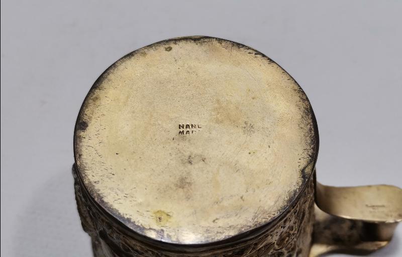 ESKİ YUNAN MALI TOMBAK TÜRÜ ALTIN KAPLAMA BARDAK