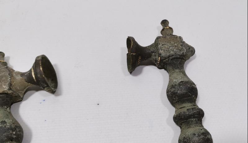 OSMANLI DÖNEMİ BİR ÇİFT BRONZ KAPI KOLU