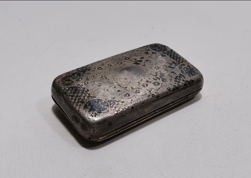 OSMANLI DÖNEMİ İSTANBUL ÜNİVERSİTESİ VE BEYAZIT KULESİ RESİMLİ GÜMÜŞ TÜTÜN TABAKASI