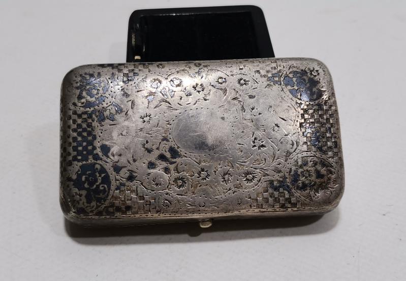 OSMANLI DÖNEMİ İSTANBUL ÜNİVERSİTESİ VE BEYAZIT KULESİ RESİMLİ GÜMÜŞ TÜTÜN TABAKASI