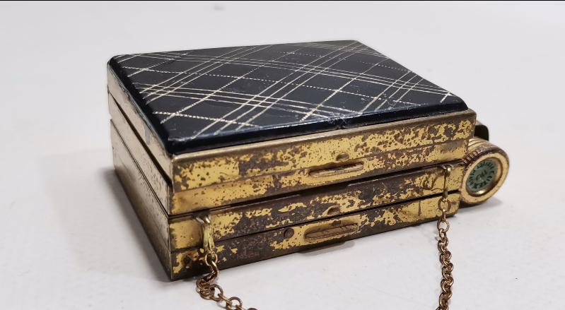 OSMANLI DÖNEMİ LEVANTEN İŞİ RUJLU PUDRİYER KUTUSU