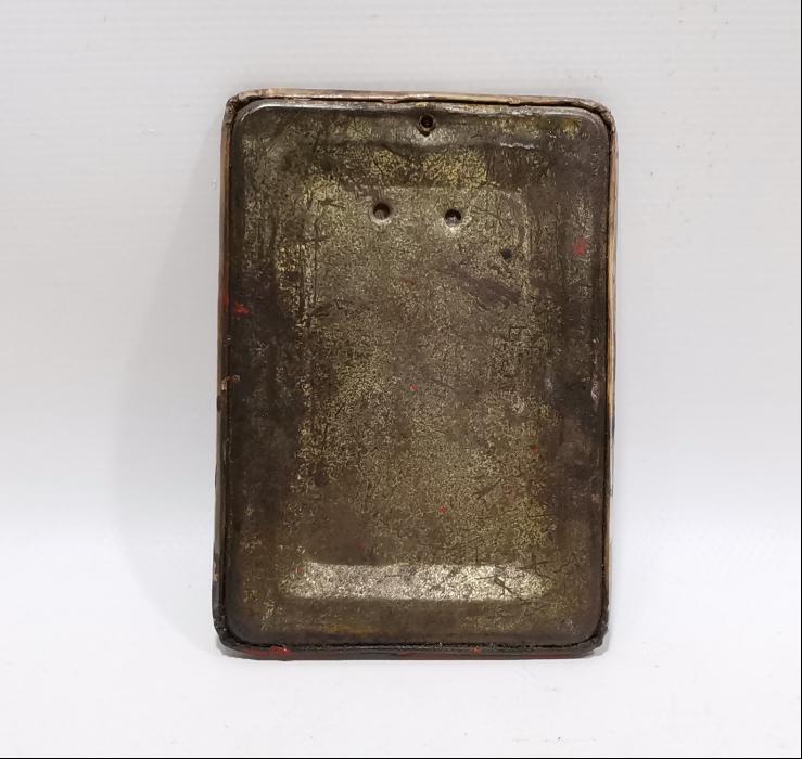 OSMANLI DÖNEMİ RUM İŞİ AZİZ DİMİTİROS TEMALI TENEKE İKONA