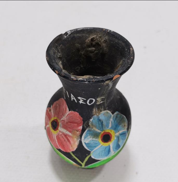 RUMCA YAZILI ANTİKA VAZO 