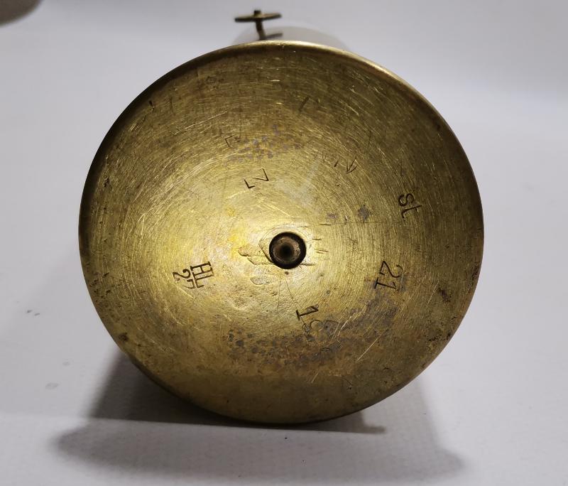 1. DÜNYA SAVAŞI DÖNEMİ HAVAN MERMİ KOVANINDAN YAPILMIŞ 1918 TARİHLİ ÇOK NADİR LAMBA