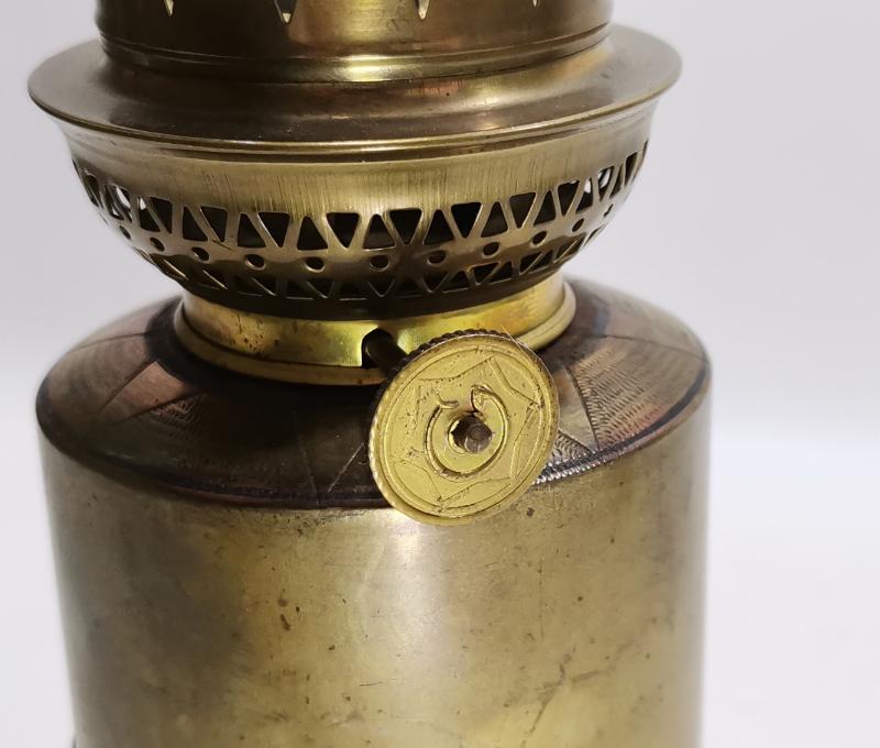 1. DÜNYA SAVAŞI DÖNEMİ HAVAN MERMİ KOVANINDAN YAPILMIŞ 1918 TARİHLİ ÇOK NADİR LAMBA