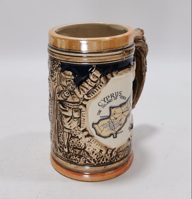 KIBRIS GÖRSELLİ SERAMİK BİRA TANKARTI