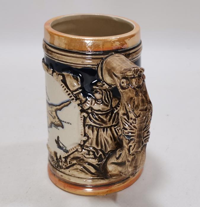 KIBRIS GÖRSELLİ SERAMİK BİRA TANKARTI