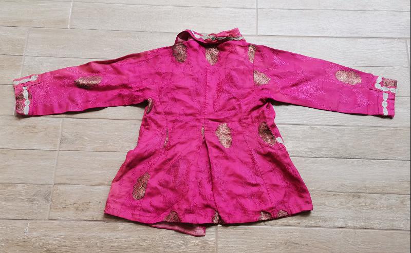 OSMANLI DÖNEMİ ALTIN SIRMA İŞLEMELİ İPEK ELMASİYE KADIN ELBİSESİ