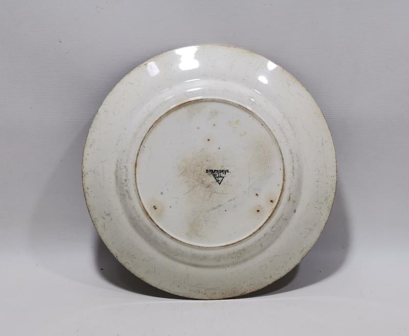 OSMANLI DÖNEMİ BOSPHORUS DAMGALI İSTANBUL BETİMLEMELİ PORSELEN TABAK