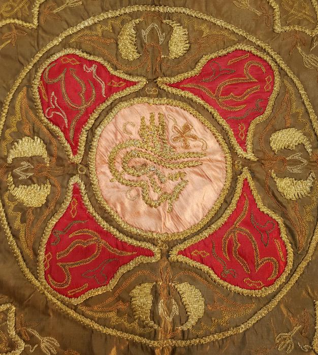 OSMANLI DÖNEMİ ESERİ İSTANBUL TUĞRALI TEPSİ ÖRTÜSÜ